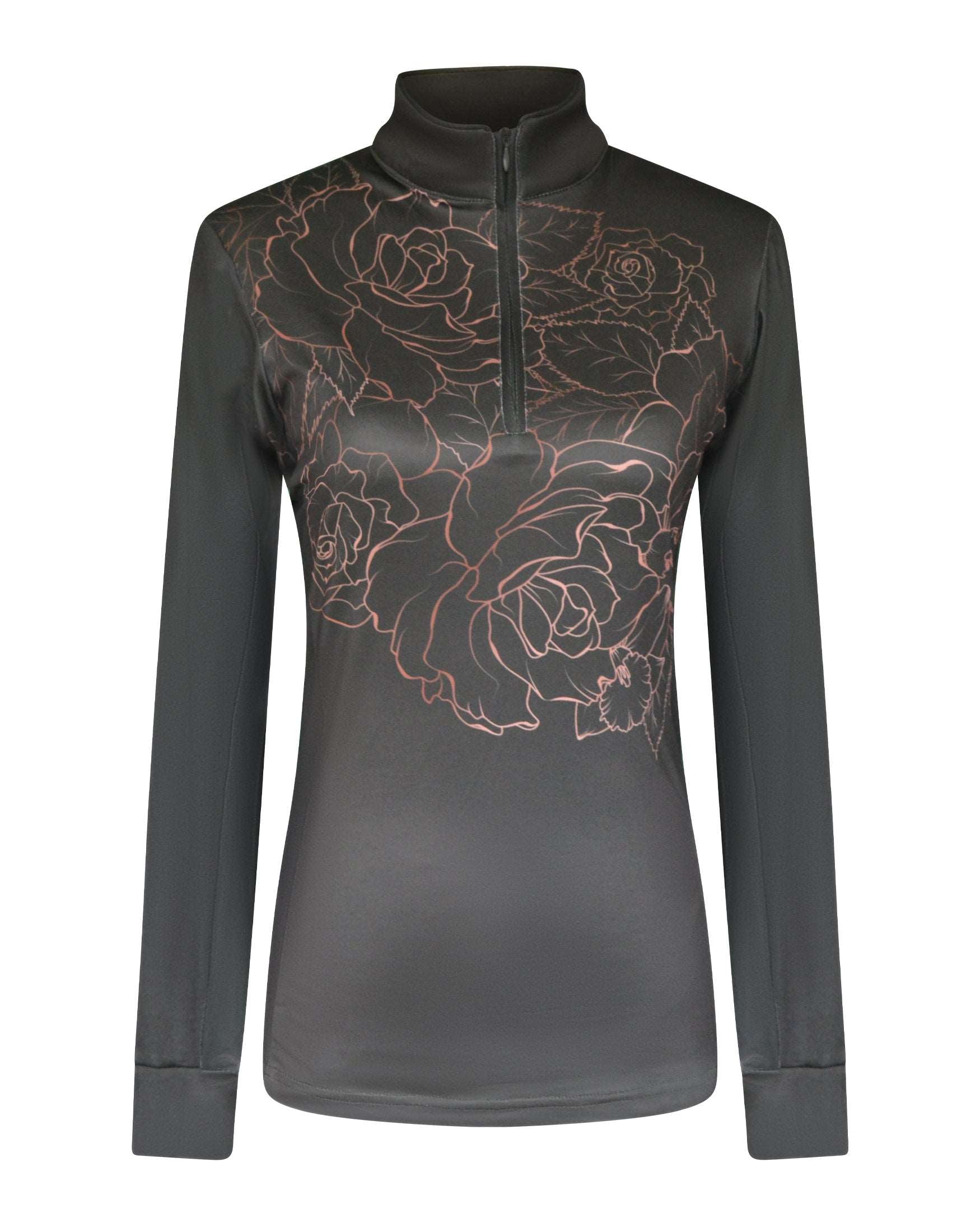 Green Roses Equestrian Sun Shirt for Women