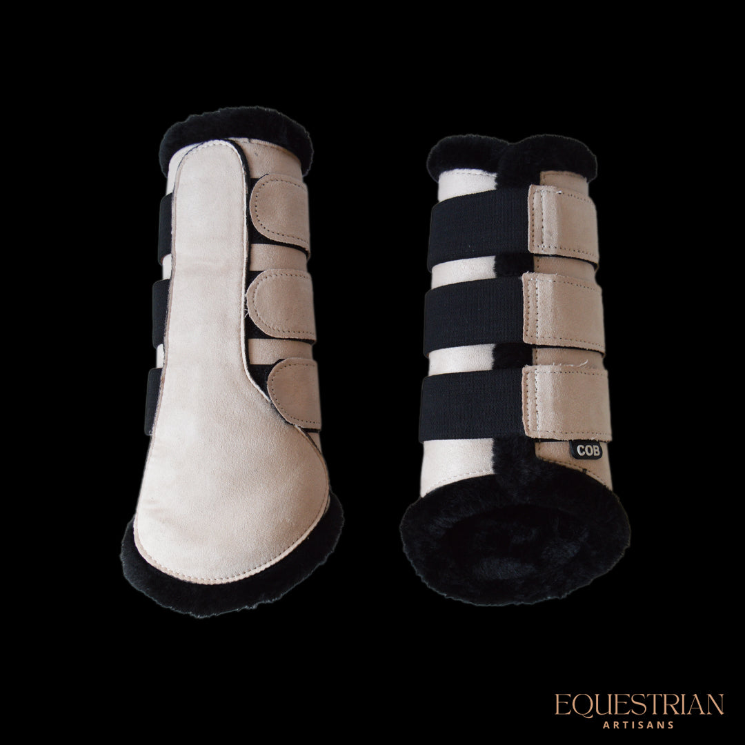 Cream Suade Brushing Boots