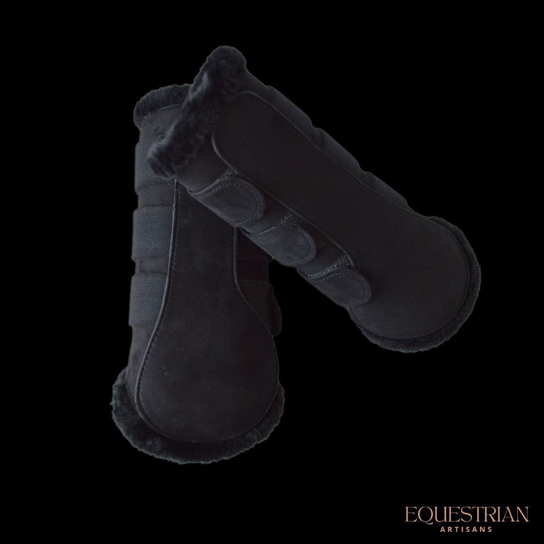 Black Suade Brushing Boots