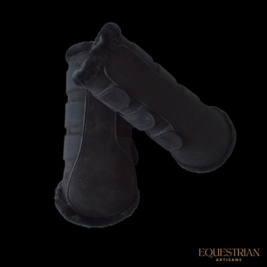 Black Suade Brushing Boots