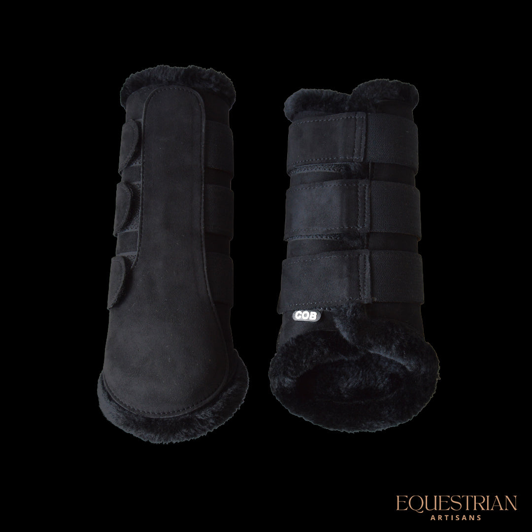 Black Suade Brushing Boots