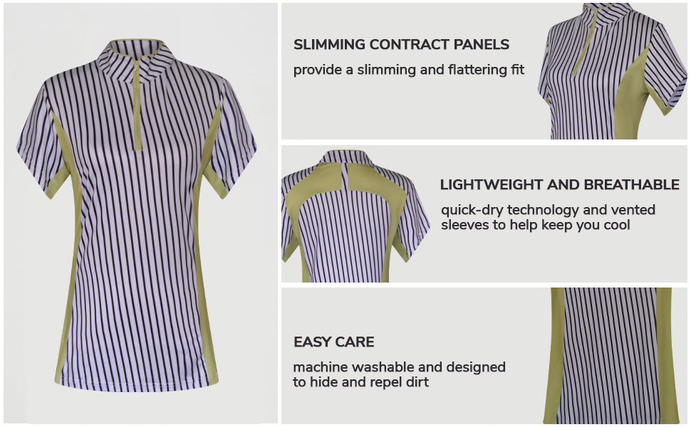 Striped Lime Breeze Polo for Women
