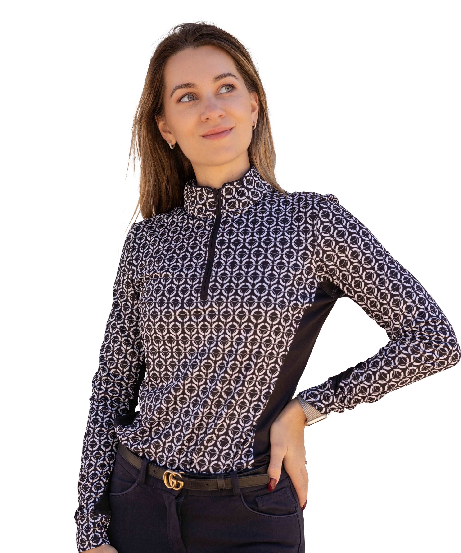Black Women's Equestrian Sun Shirt