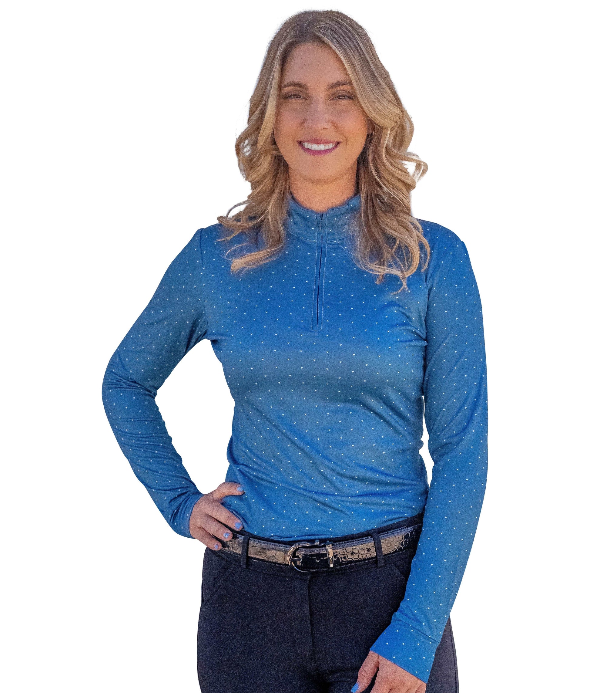 Blue Hearts Women's Equestrian Sun Shirt