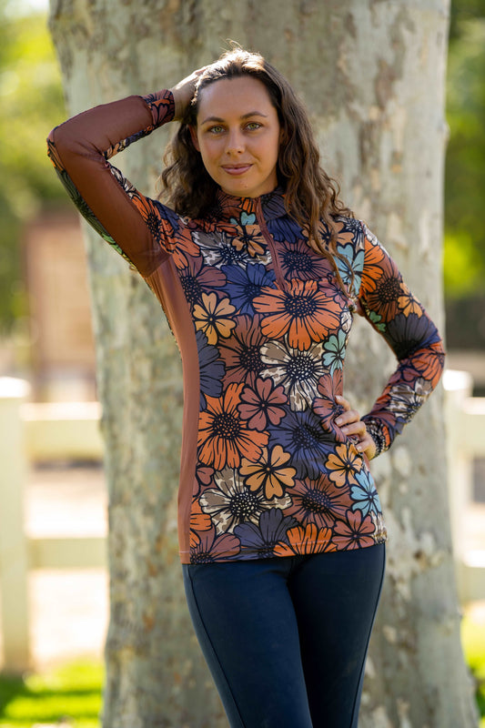 Harvest Blooms Women's Equestrian Sun Shirt
