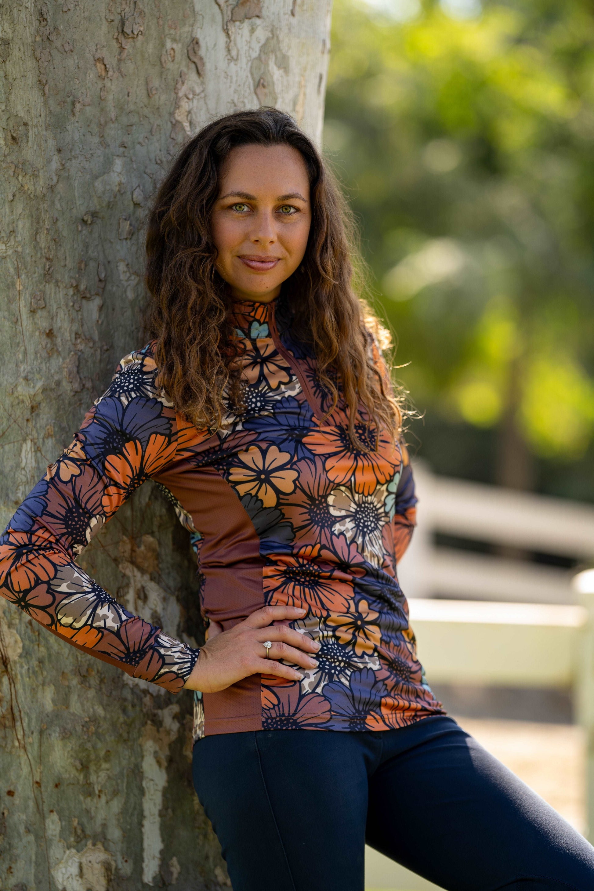 Harvest Blooms Women's Equestrian Sun Shirt