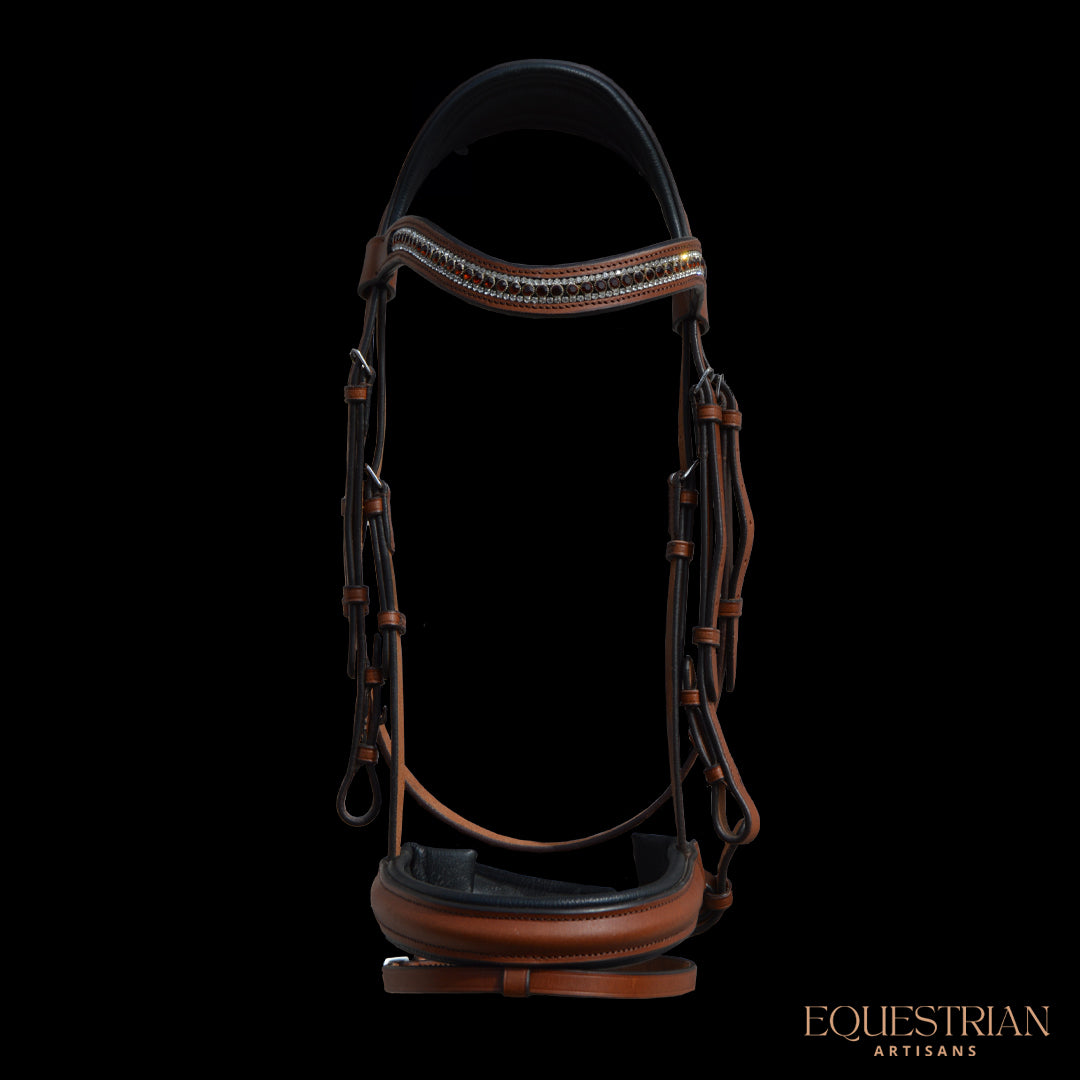 Cognac Crystal Elegance Dressage Bridle
