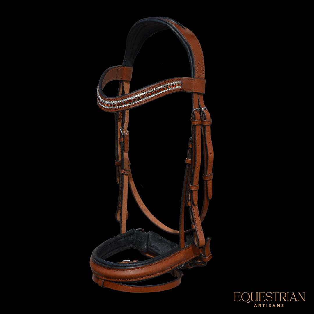 Cognac Crystal Elegance Dressage  Bridle