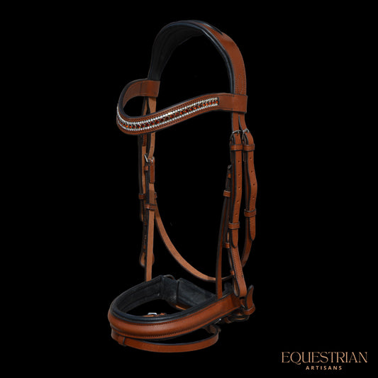 Cognac Crystal Elegance Dressage  Bridle