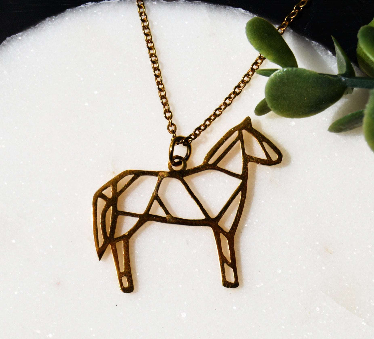 Horse Line Art Pendant Necklace - Elegance Meets Equine Passion
