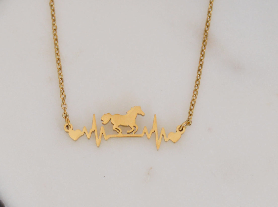 Horse Heartbeat Necklace