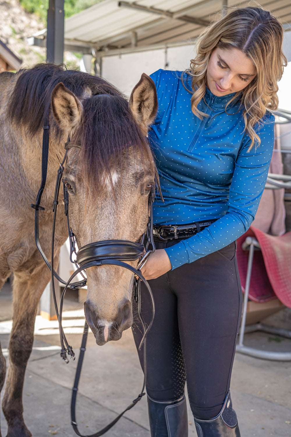 Blue Hearts Women's Equestrian Sun Shirt