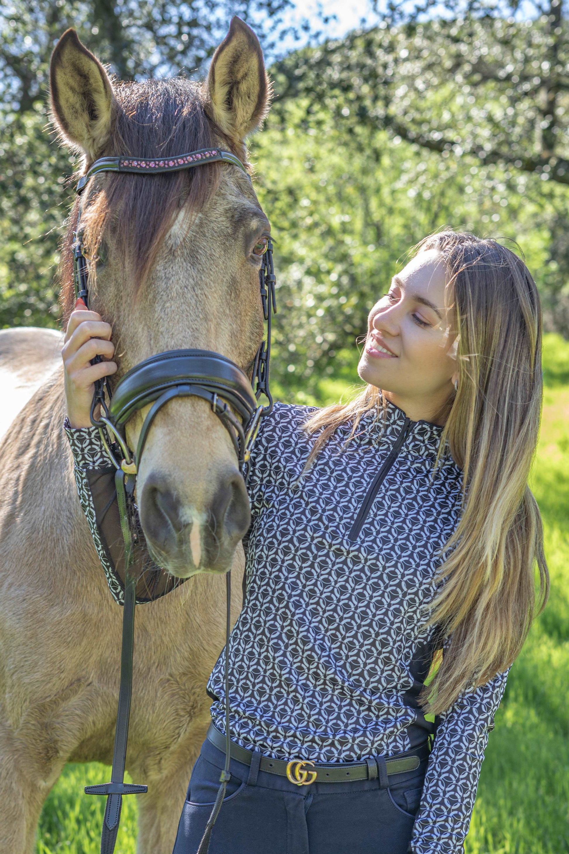 Black Women's Equestrian Sun Shirt