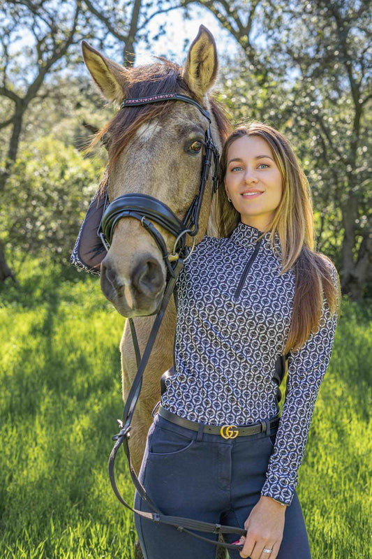 Black Women's Equestrian Sun Shirt