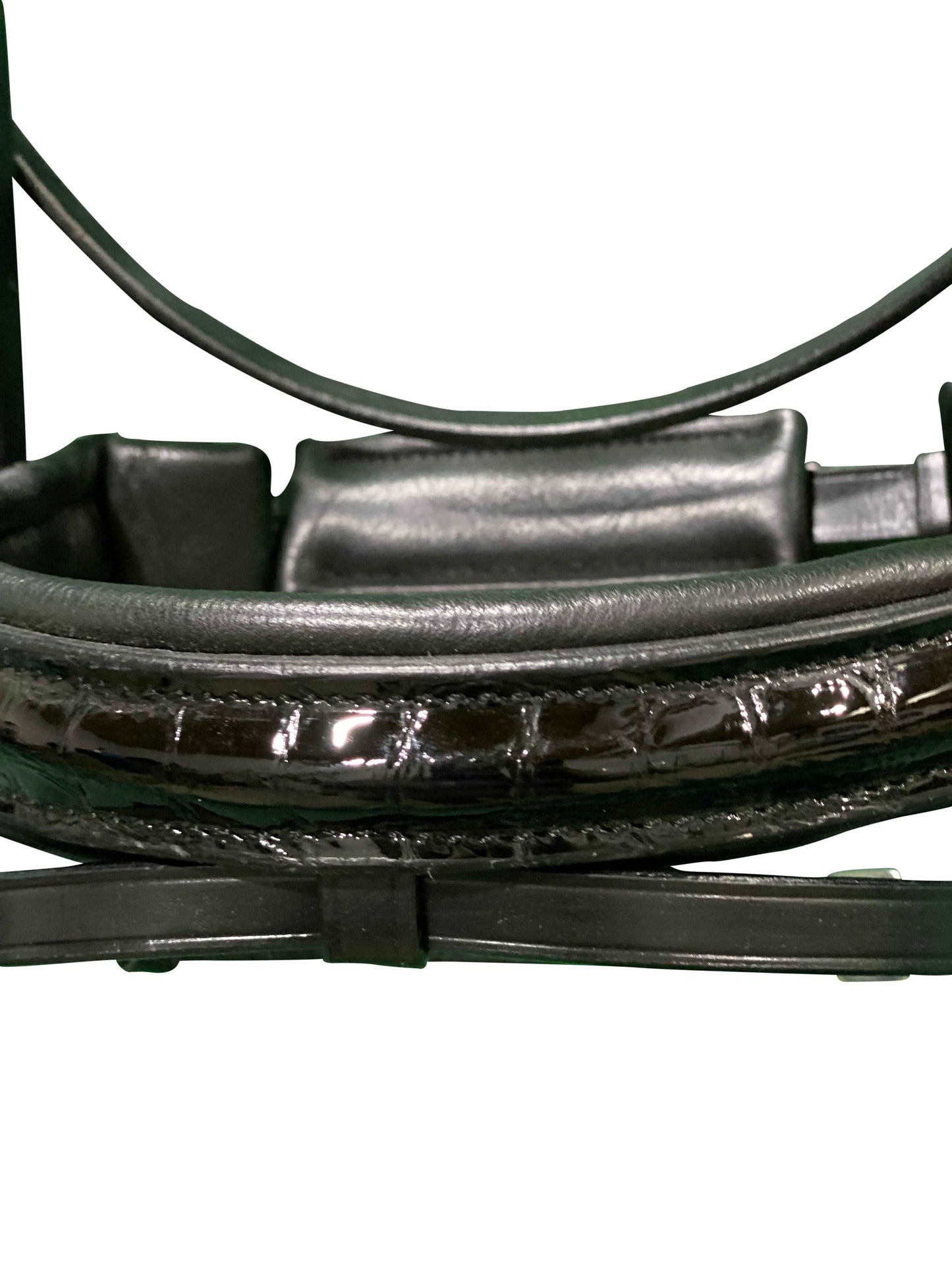 Ebony and Ivory Croc Bridle