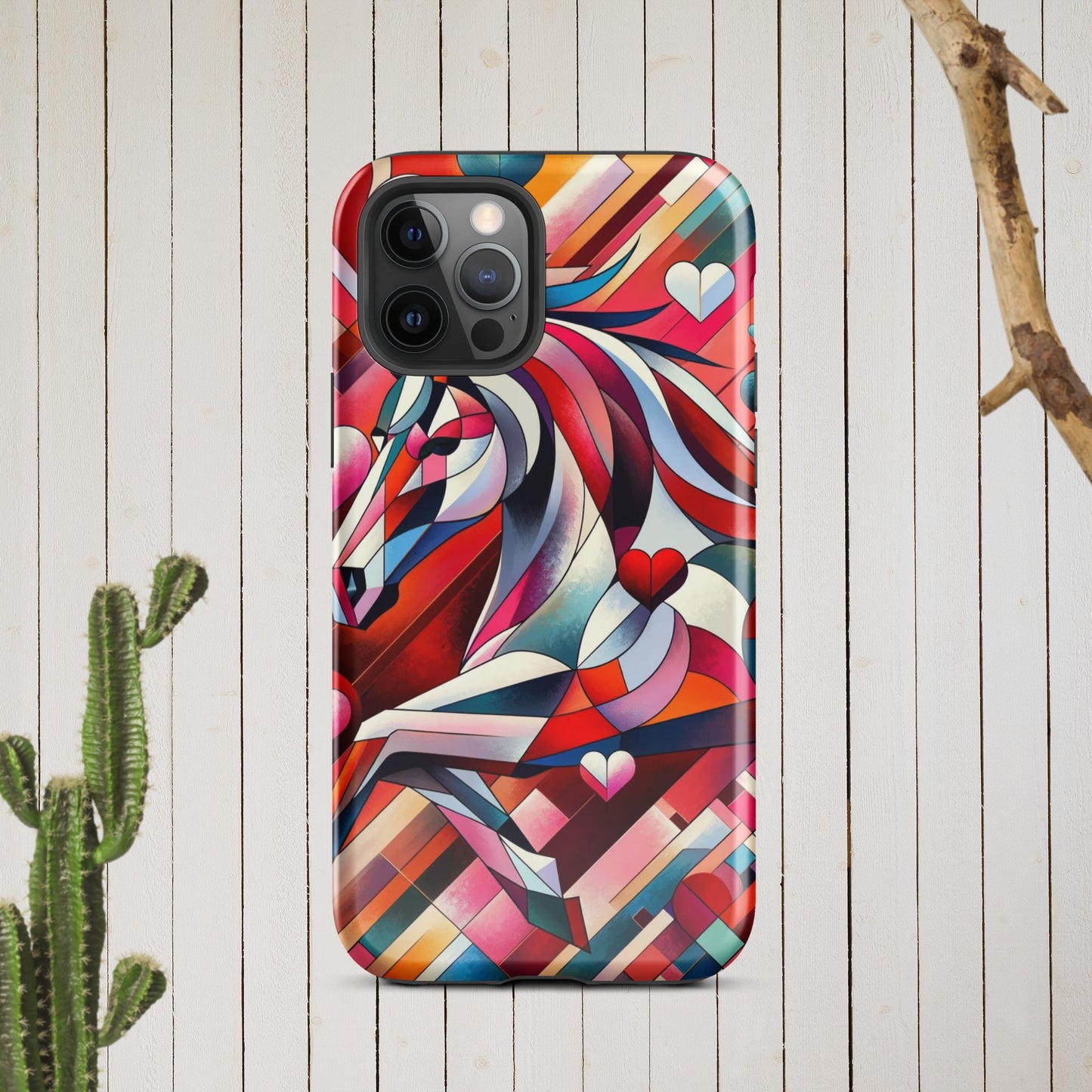 Picasso Inspired Equestrian Valentine's Phone Case for iPhone®