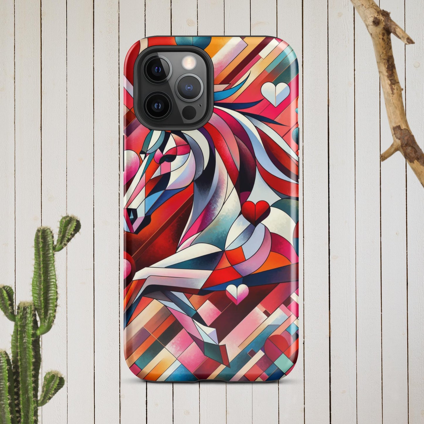 Picasso Inspired Equestrian Valentine's Phone Case for iPhone®
