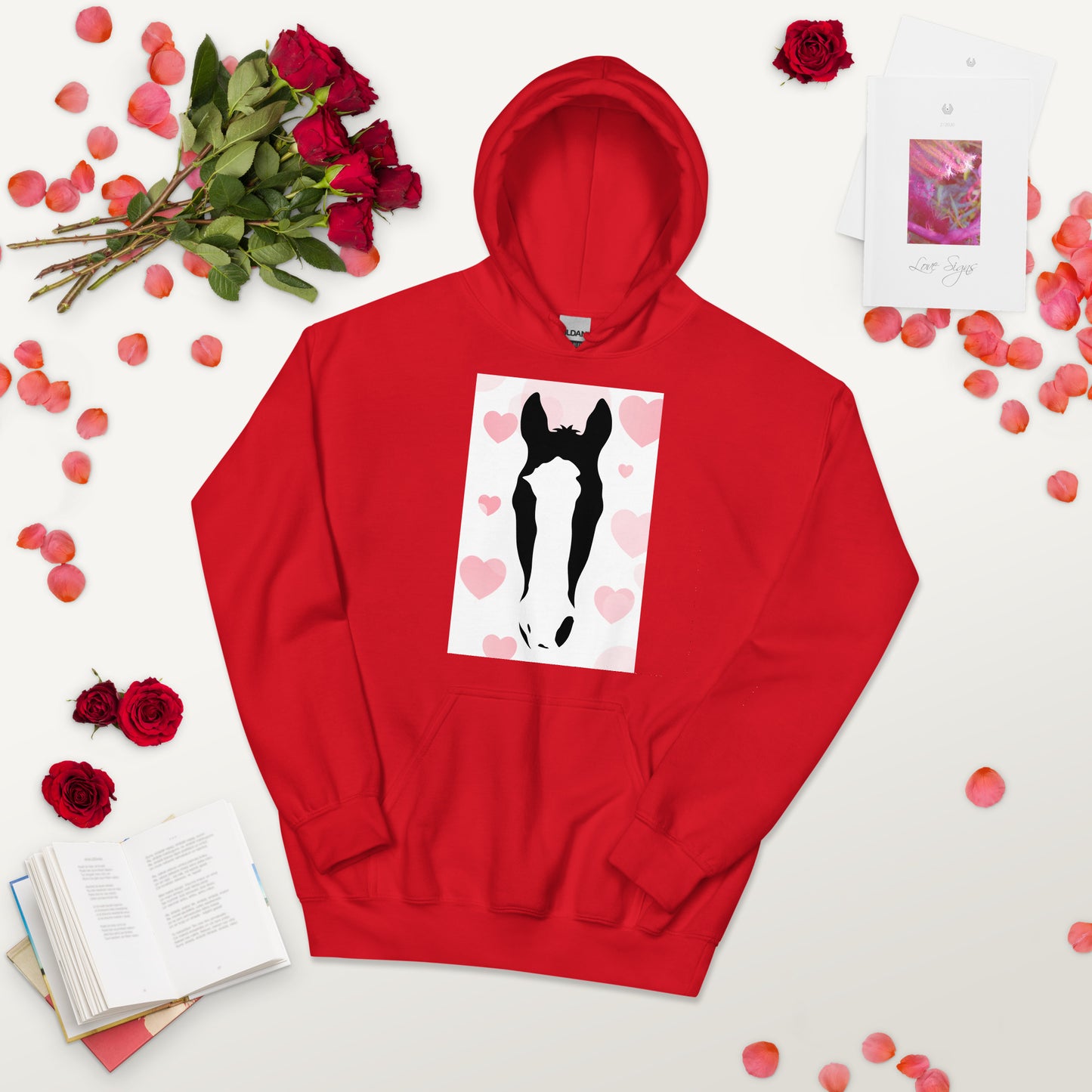 Limited Edition - Custom Valentines Horse Portrait Hoodie