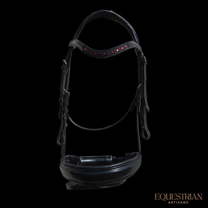 Crimson Elegance Dressage Bridle