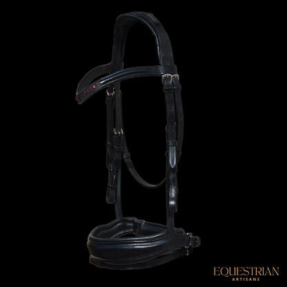 Crimson Elegance Dressage Bridle