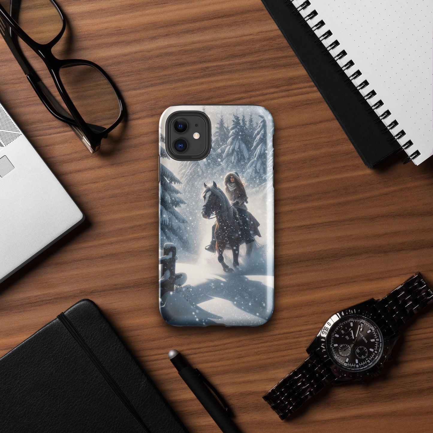 Snowy Terrain Equestrian Phone Case for iPhone®