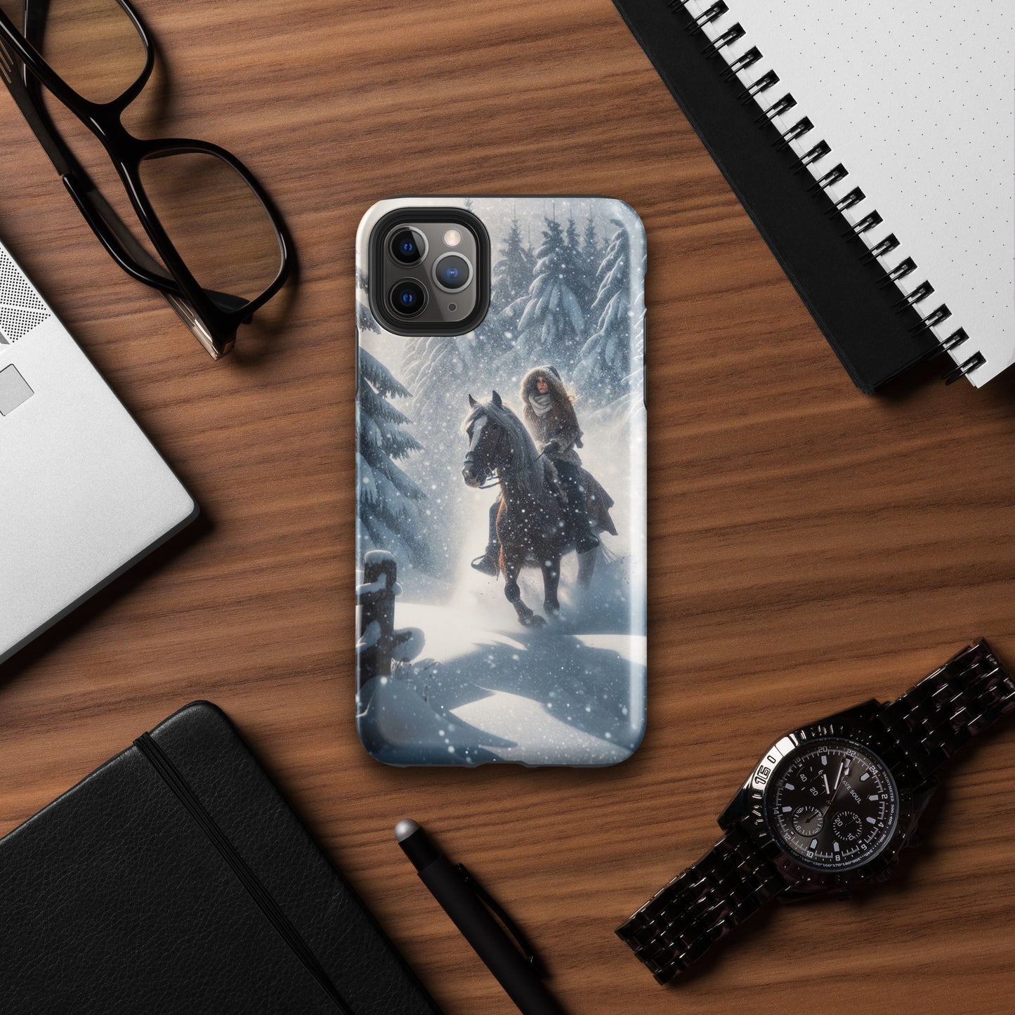 Snowy Terrain Equestrian Phone Case for iPhone®