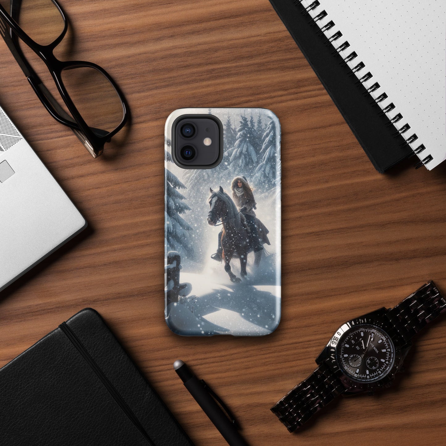 Snowy Terrain Equestrian Phone Case for iPhone®