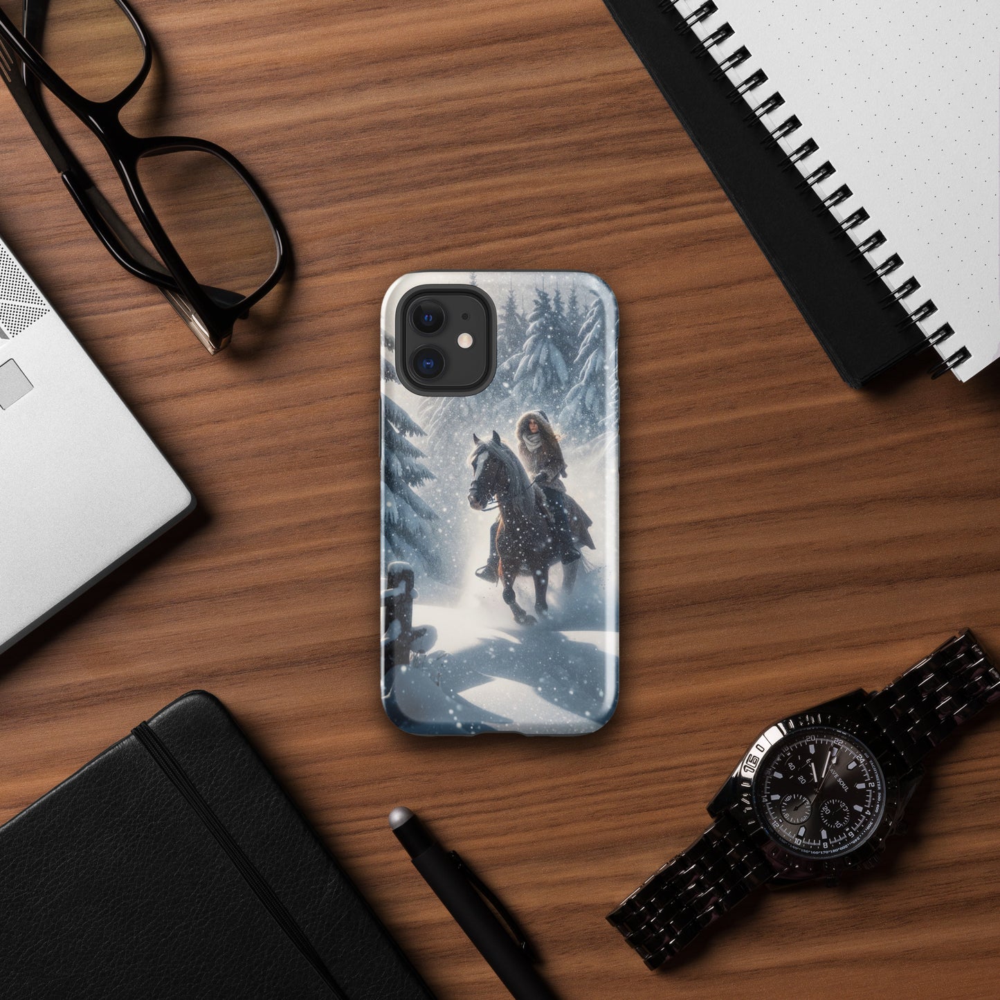 Snowy Terrain Equestrian Phone Case for iPhone®