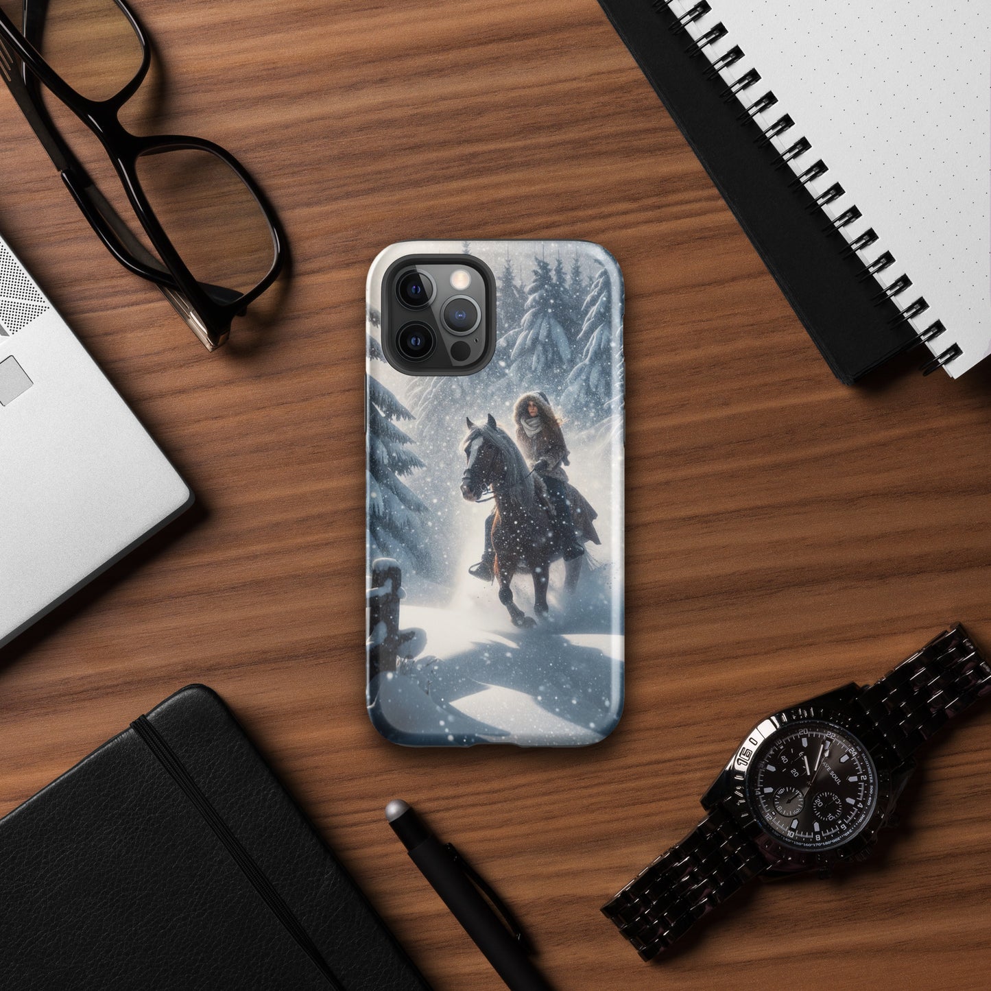 Snowy Terrain Equestrian Phone Case for iPhone®