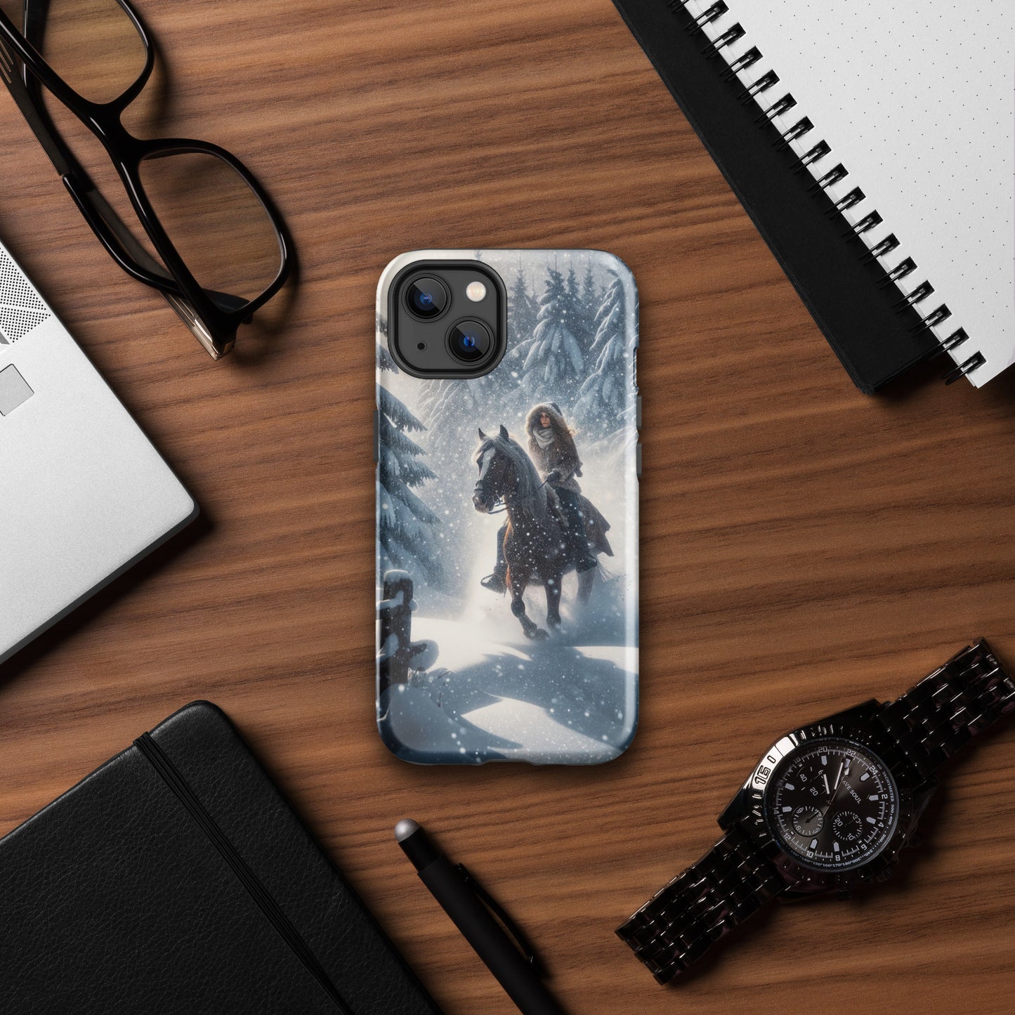 Snowy Terrain Equestrian Phone Case for iPhone®