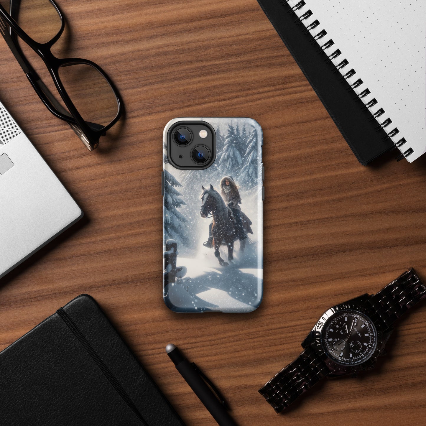 Snowy Terrain Equestrian Phone Case for iPhone®