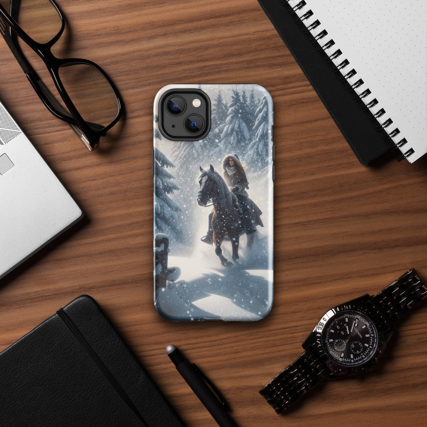 Snowy Terrain Equestrian Phone Case for iPhone®