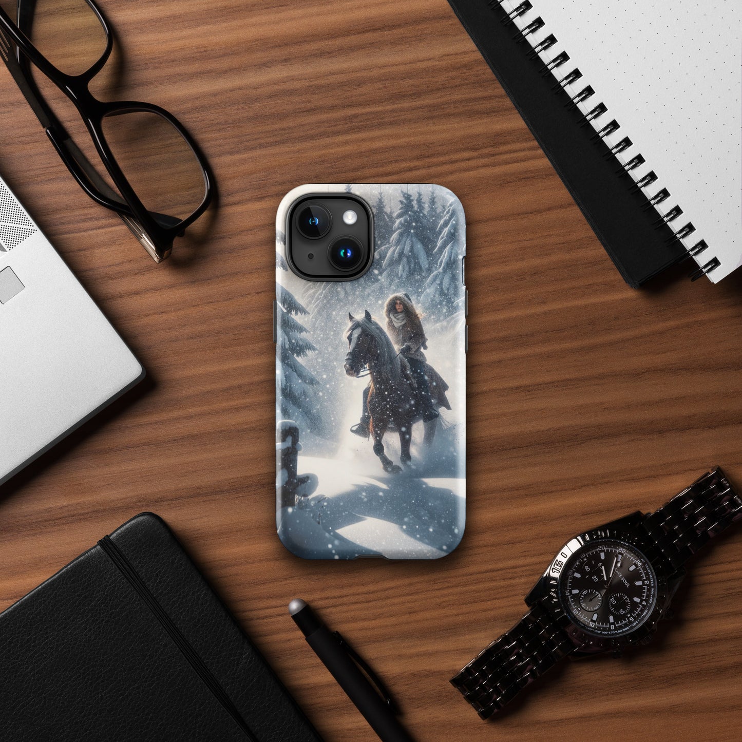 Snowy Terrain Equestrian Phone Case for iPhone®