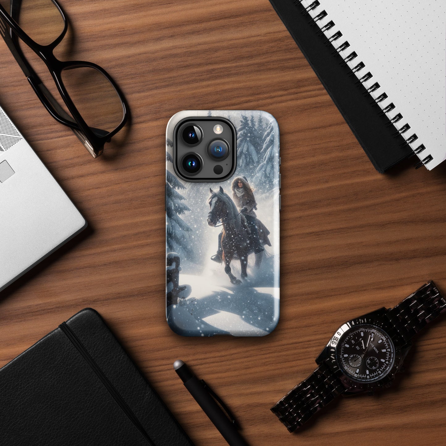 Snowy Terrain Equestrian Phone Case for iPhone®