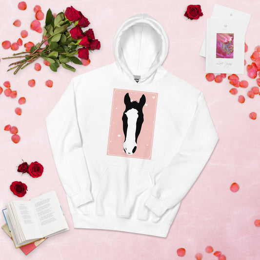 Limited Edition  - Custom Valentines Horse Portrait Hoodie